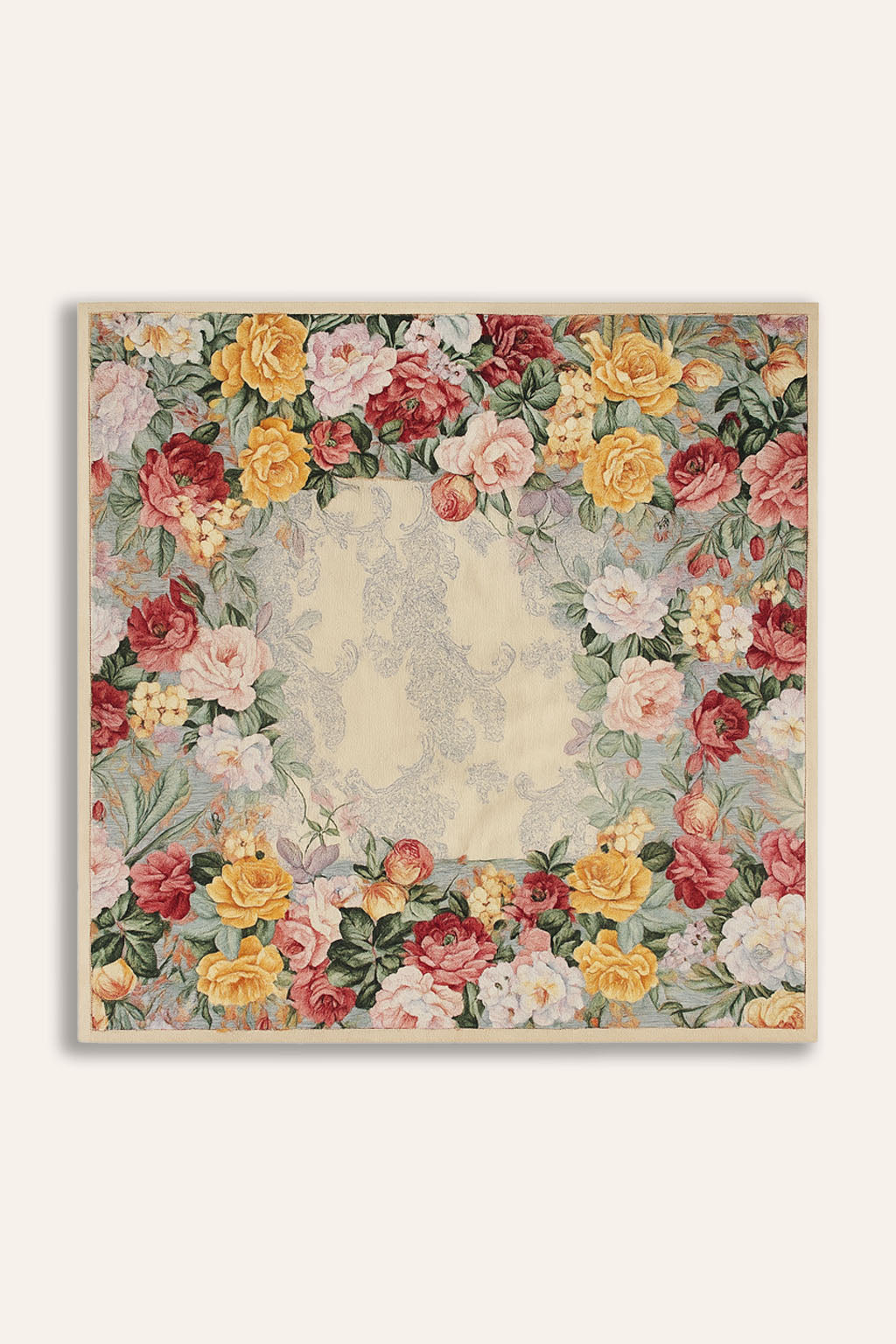 COPRITAVOLO QUADRATO GOBELIN FLOREALE 13