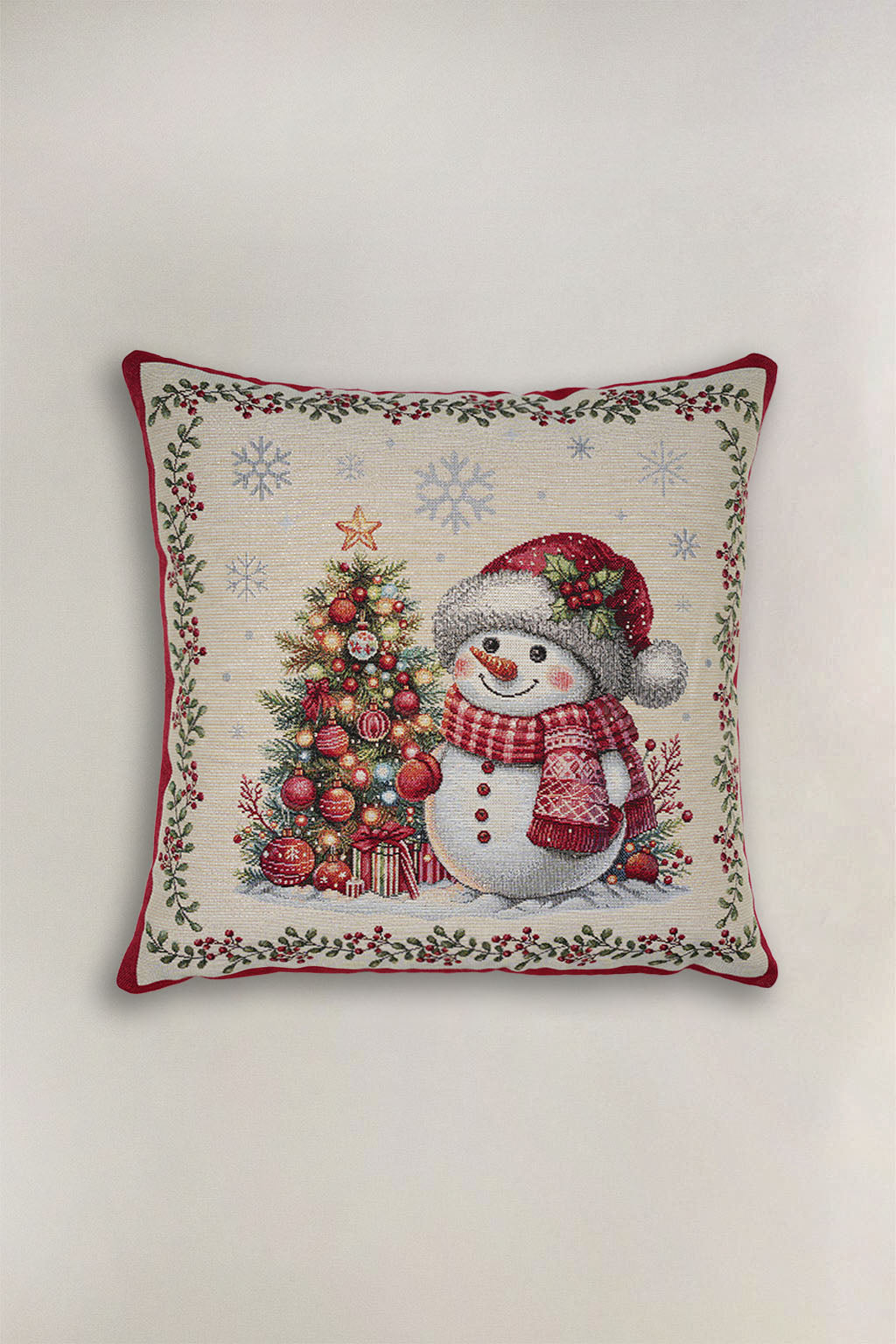 FODERA CUSCINO GOBELIN NATALIZIO PUPAZZO DI NEVE 2