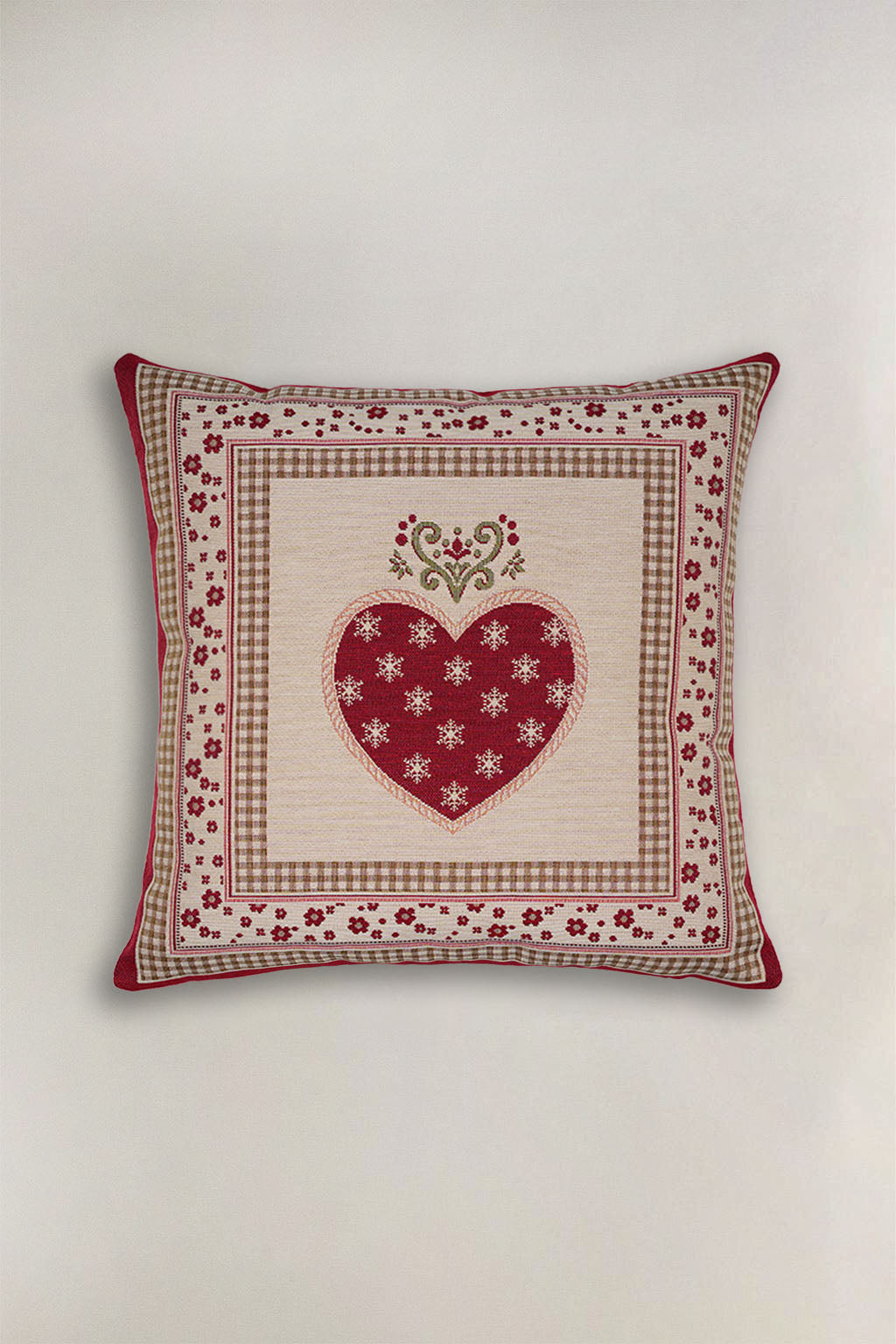 FODERA CUSCINO GOBELIN NATALIZIO CUORE 1