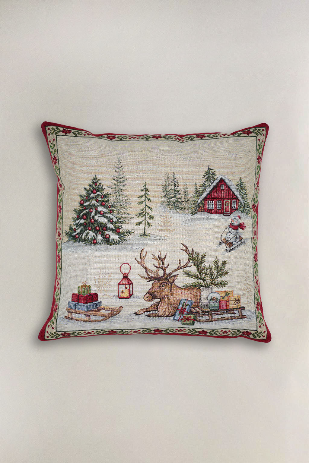 FODERA CUSCINO GOBELIN NATALIZIO CERVO 2