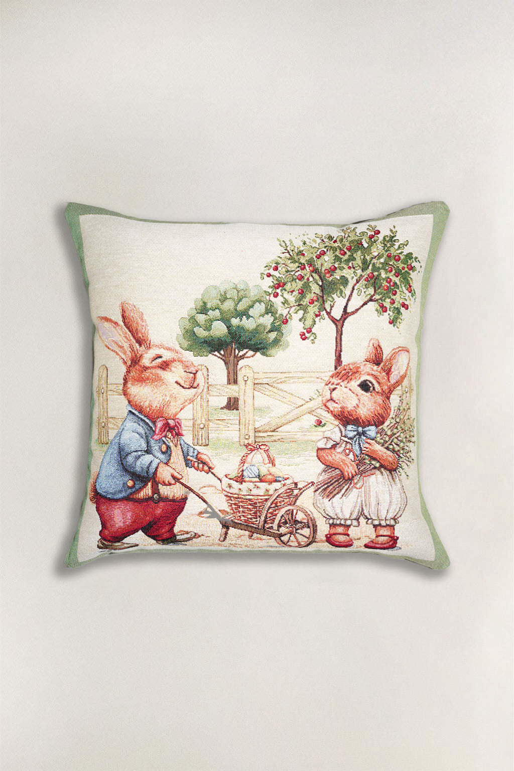 FODERA CUSCINO GOBELIN PASQUALE CONIGLI 1