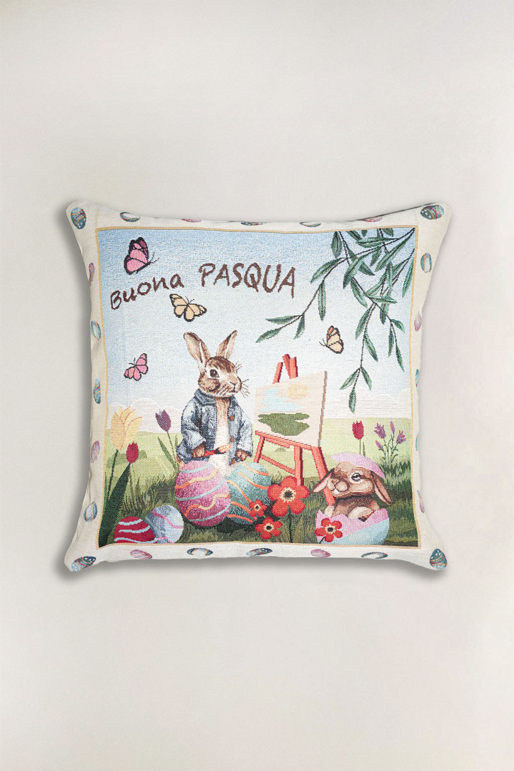 FODERA CUSCINO GOBELIN PASQUALE CONIGLI 4