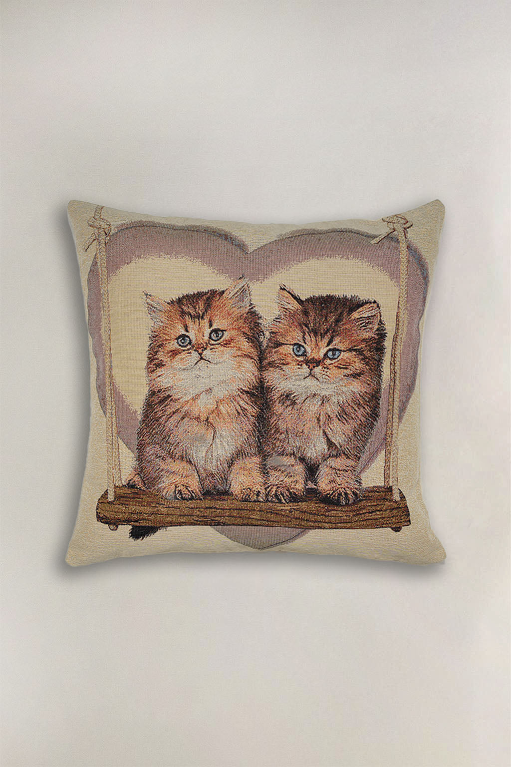 FODERA CUSCINO GOBELIN GATTI SULL'ALTALENA