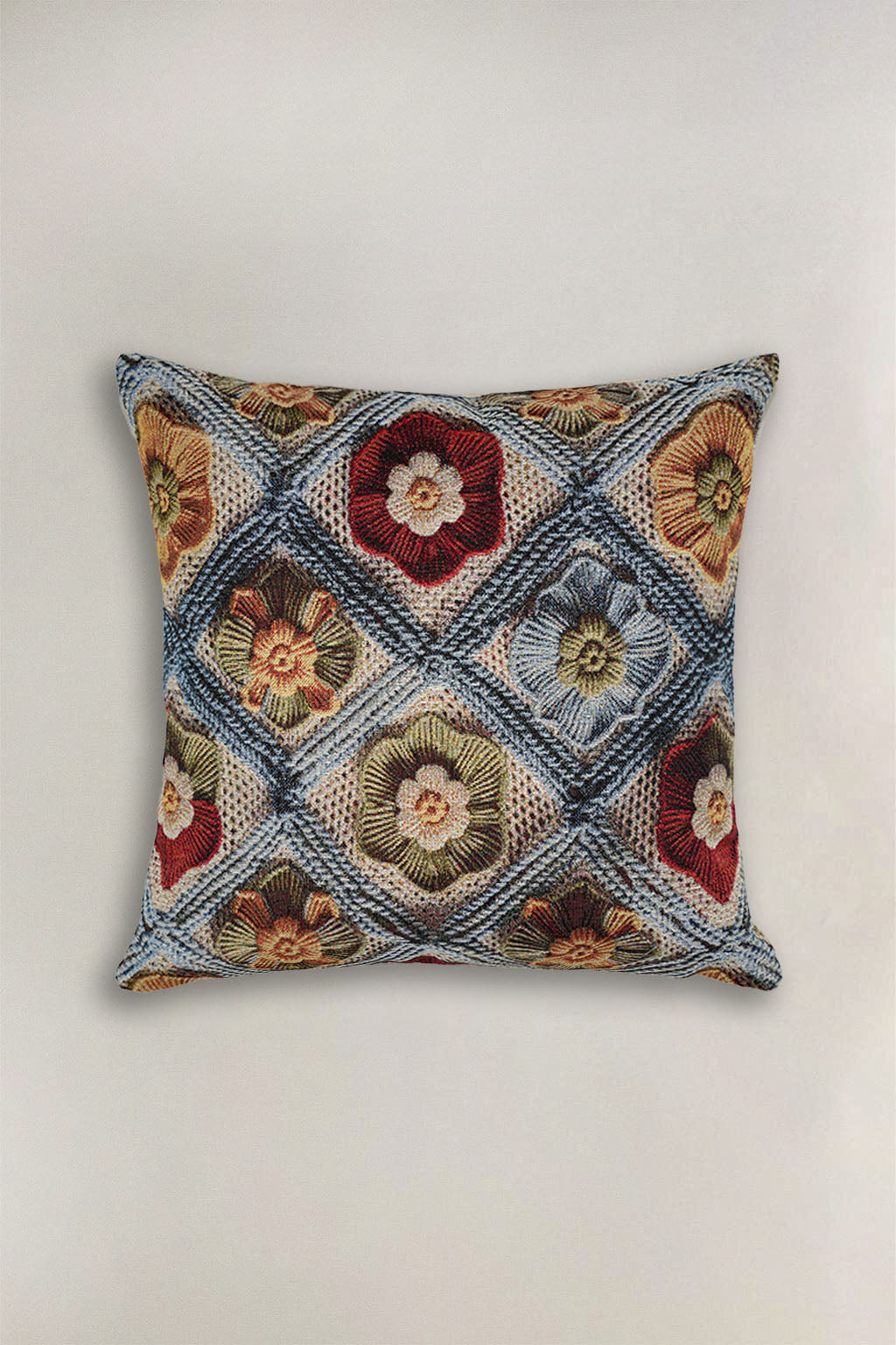 FODERA CUSCINO GOBELIN FIORE A TRAMA