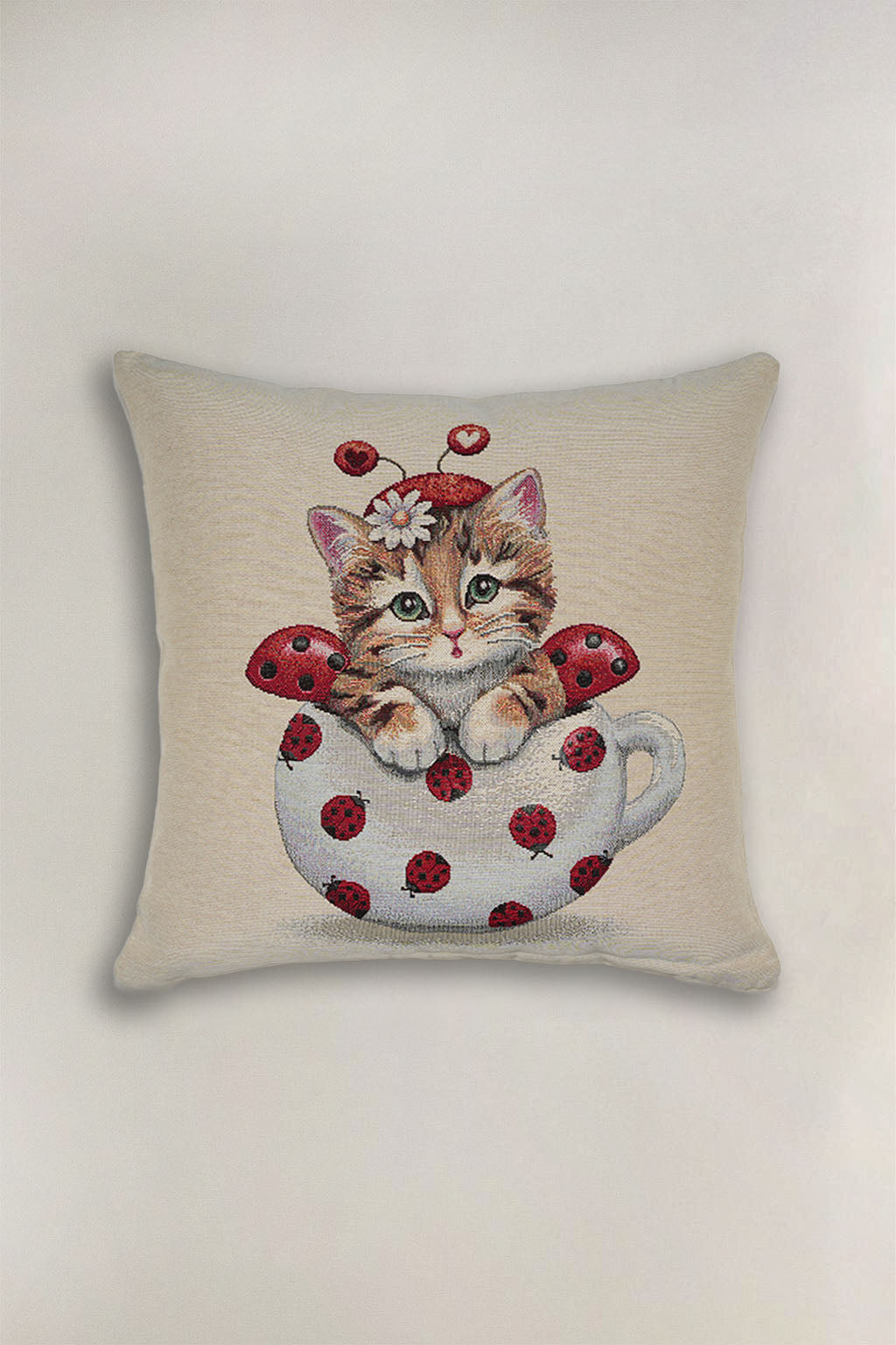 FODERA CUSCINO GOBELIN GATTO NELLA TAZZA 3