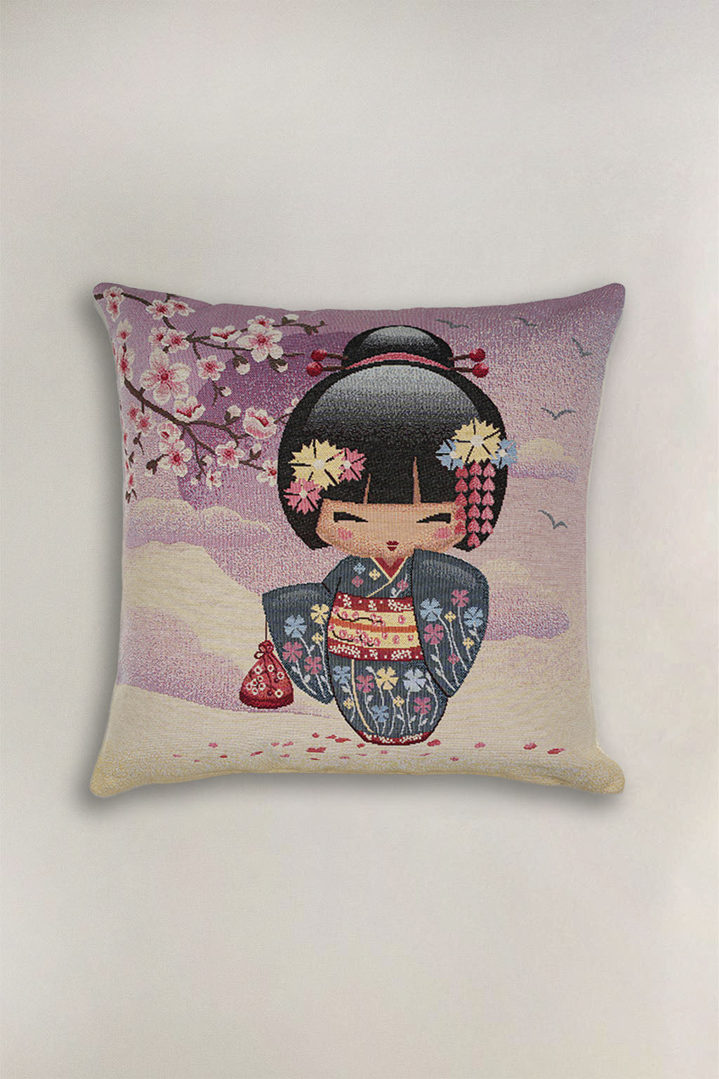 FODERA CUSCINO GOBELIN KIMONO VIOLA