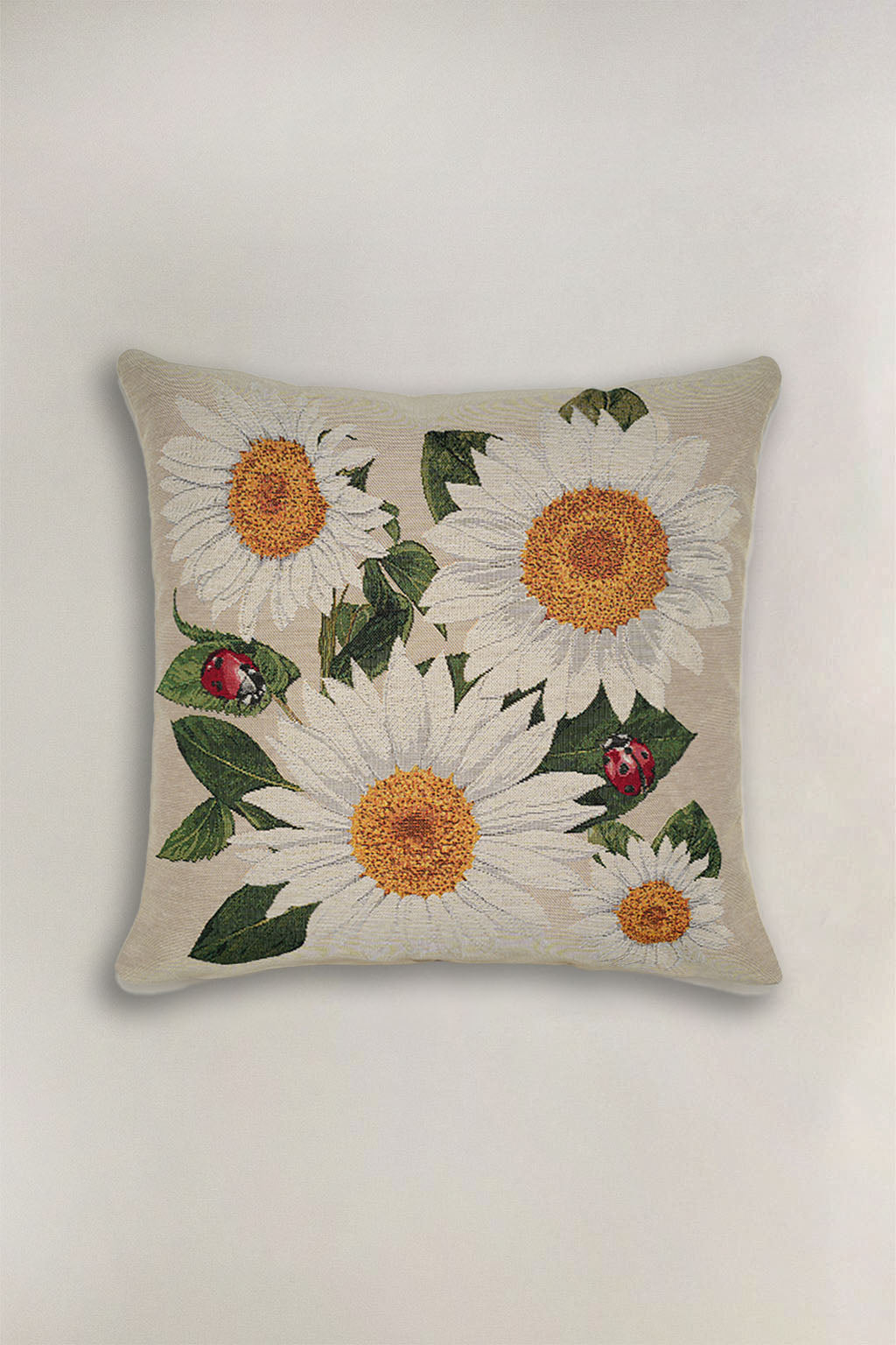 FODERA CUSCINO GOBELIN MARGHERITA E COCCINELLA