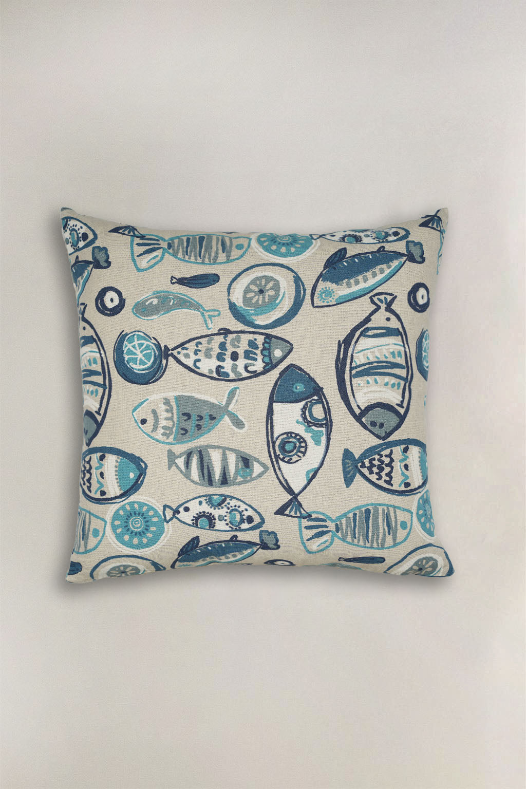 FODERA CUSCINO LONETA PESCE BLU