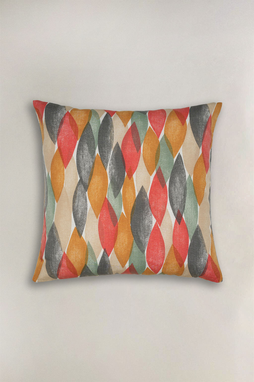 FODERA CUSCINO LONETA LEAF ROSSO