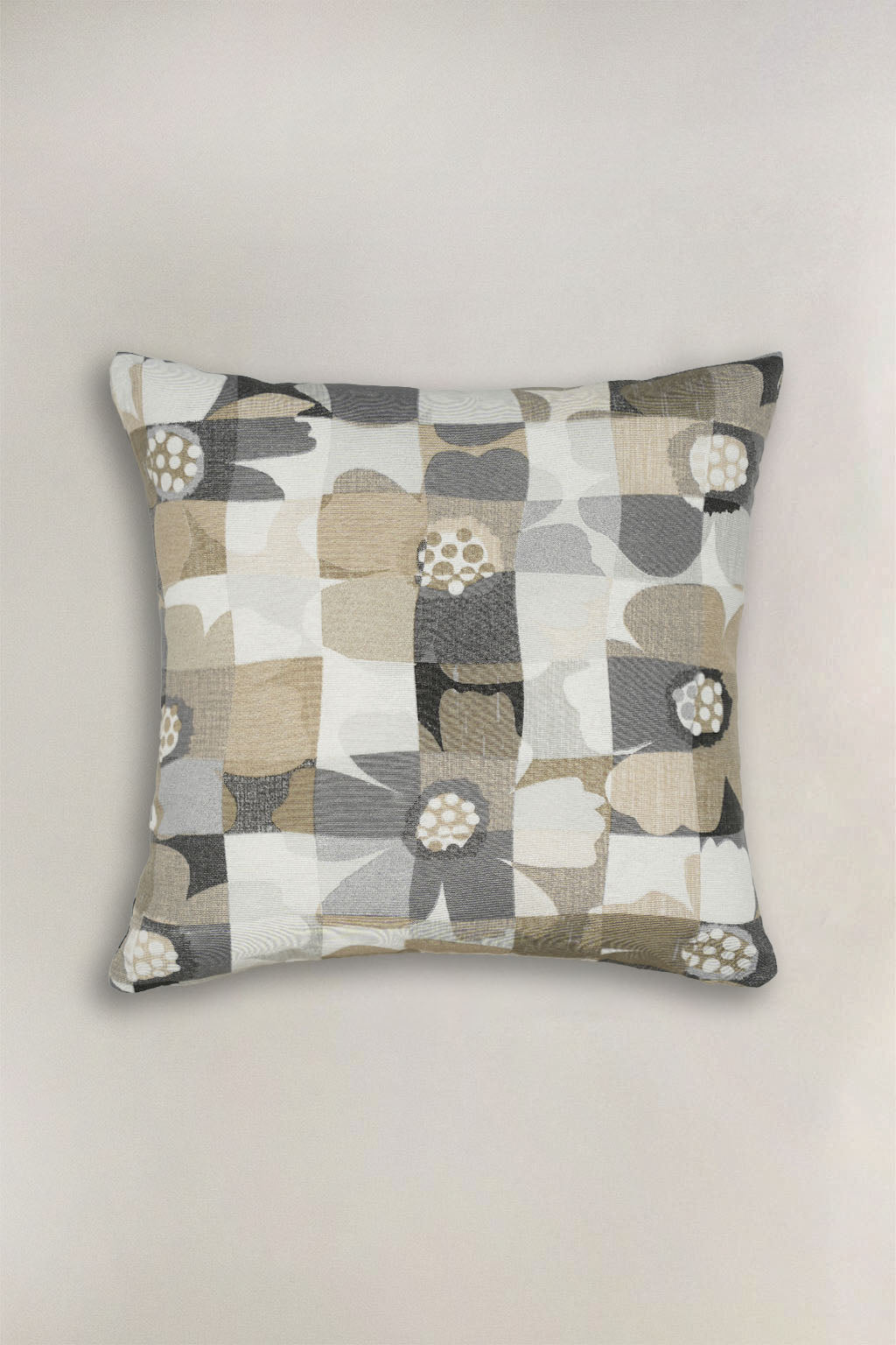 FODERA CUSCINO LONETA FIORE GRIGIO