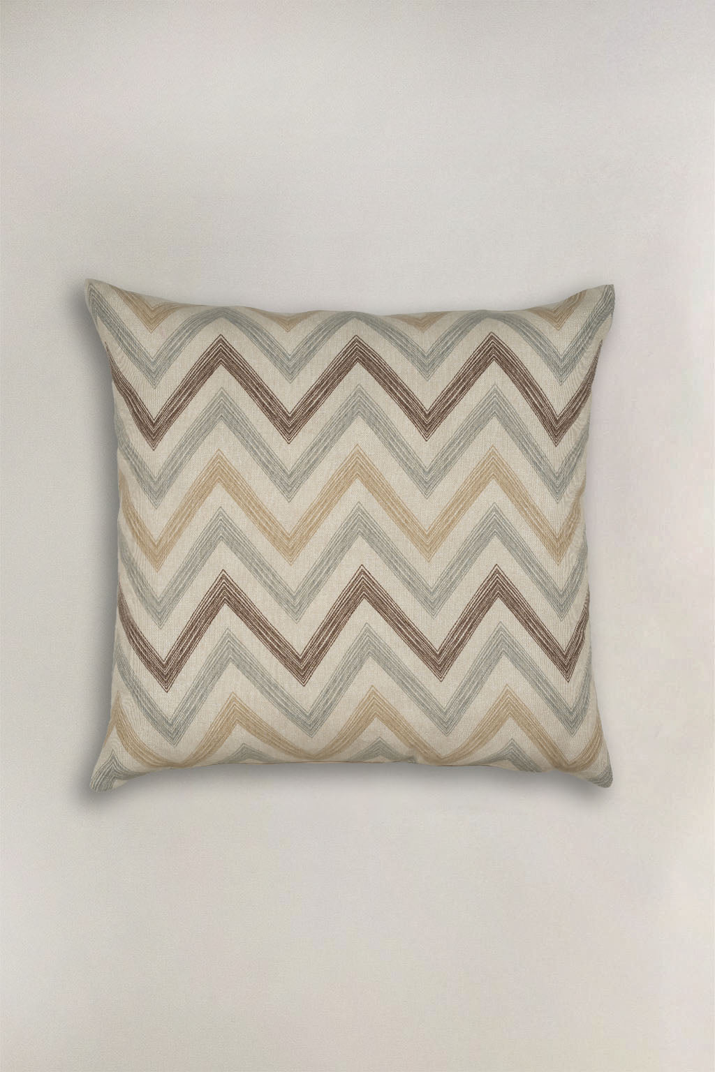 FODERA CUSCINO LONETA ZIGZAG MARRONE