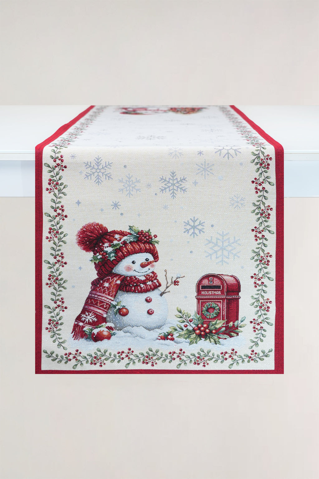 RUNNER GOBELIN NATALIZIO PUPAZZO DI NEVE