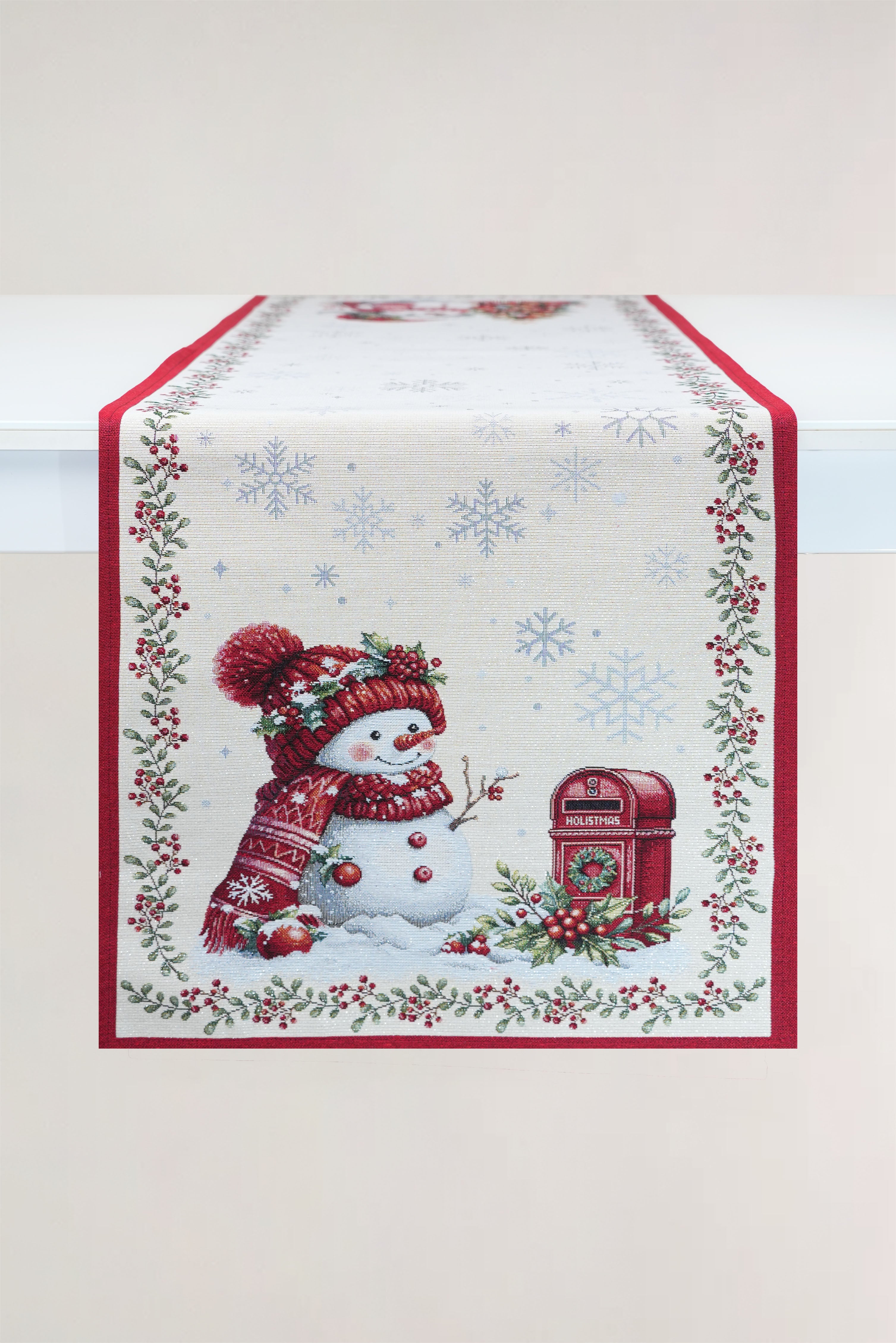 RUNNER GOBELIN NATALIZIO PUPAZZO DI NEVE