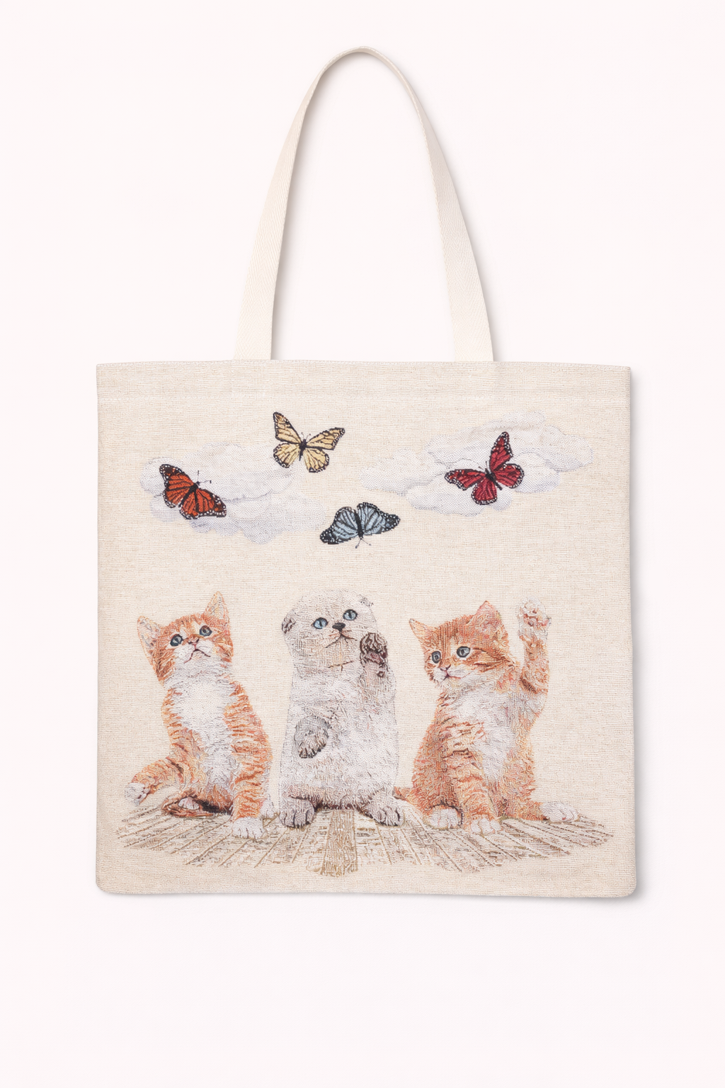 SHOPPING BAG GATTI E FARFALLE
