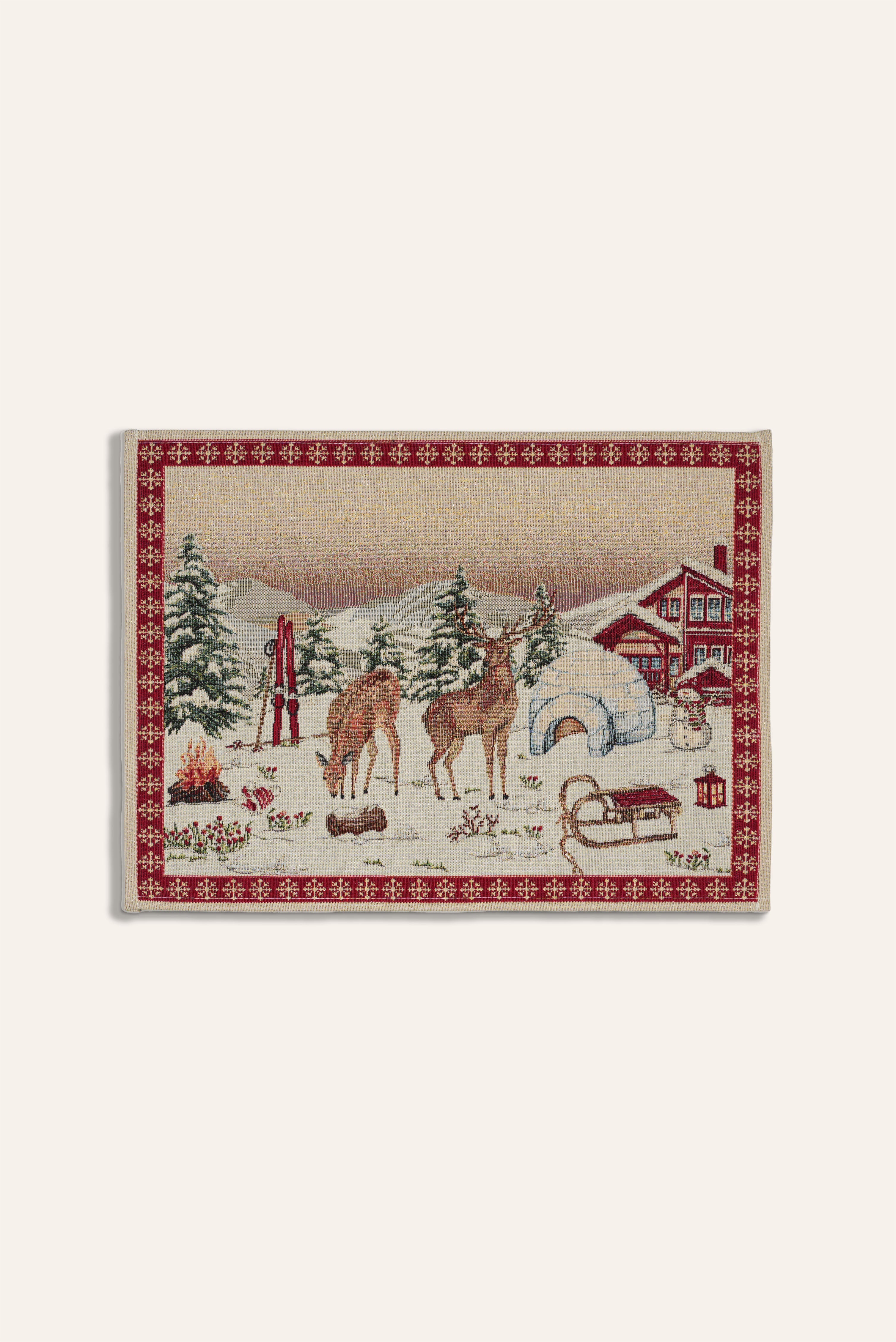 TOVAGLIETTA GOBELIN NATALIZIO CERVO