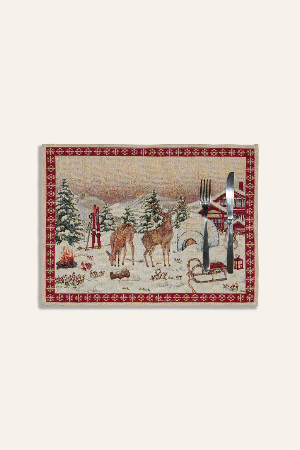 TOVAGLIETTA GOBELIN NATALIZIO CERVO