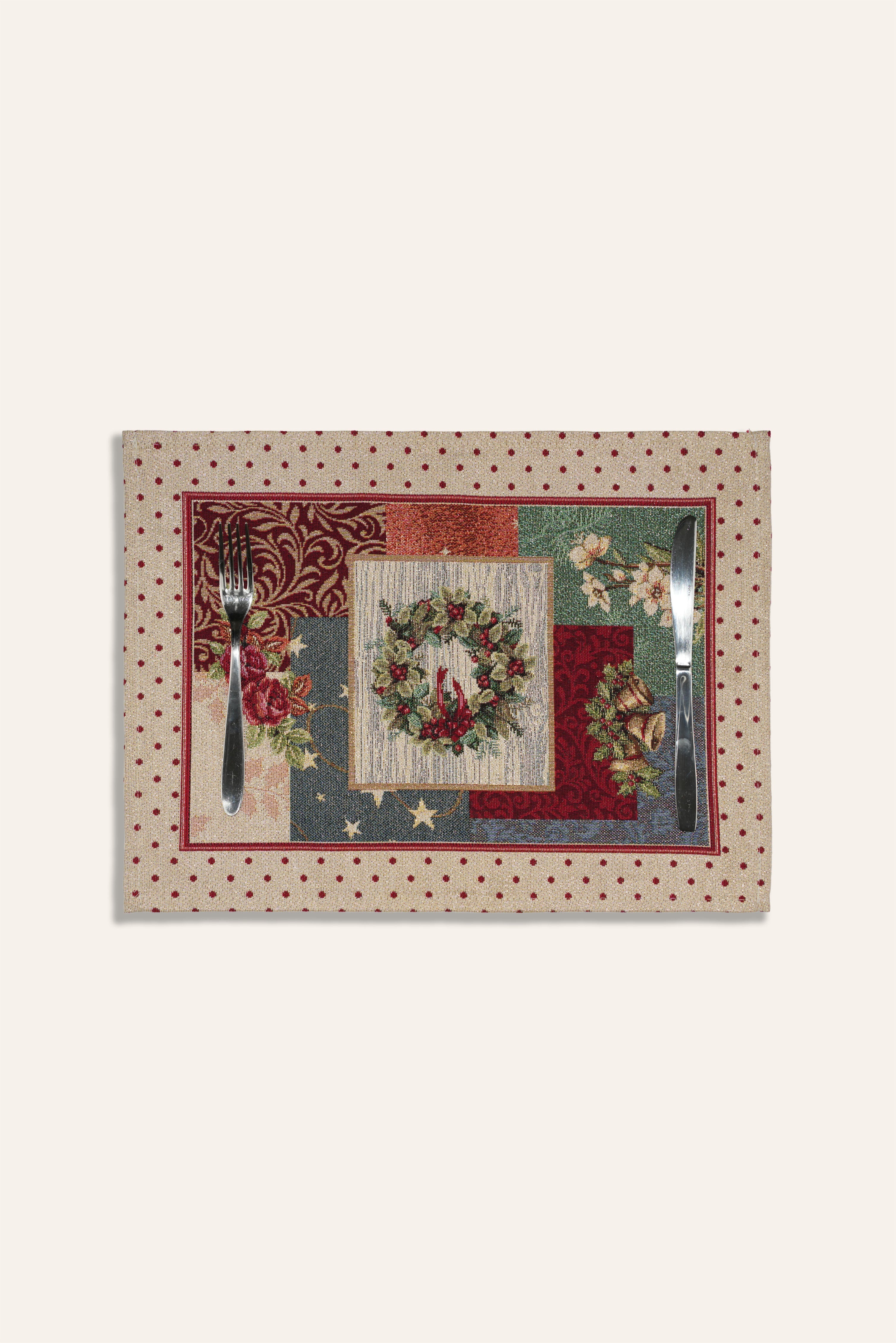 TOVAGLIETTA GOBELIN NATALIZIO GHIRLANDA